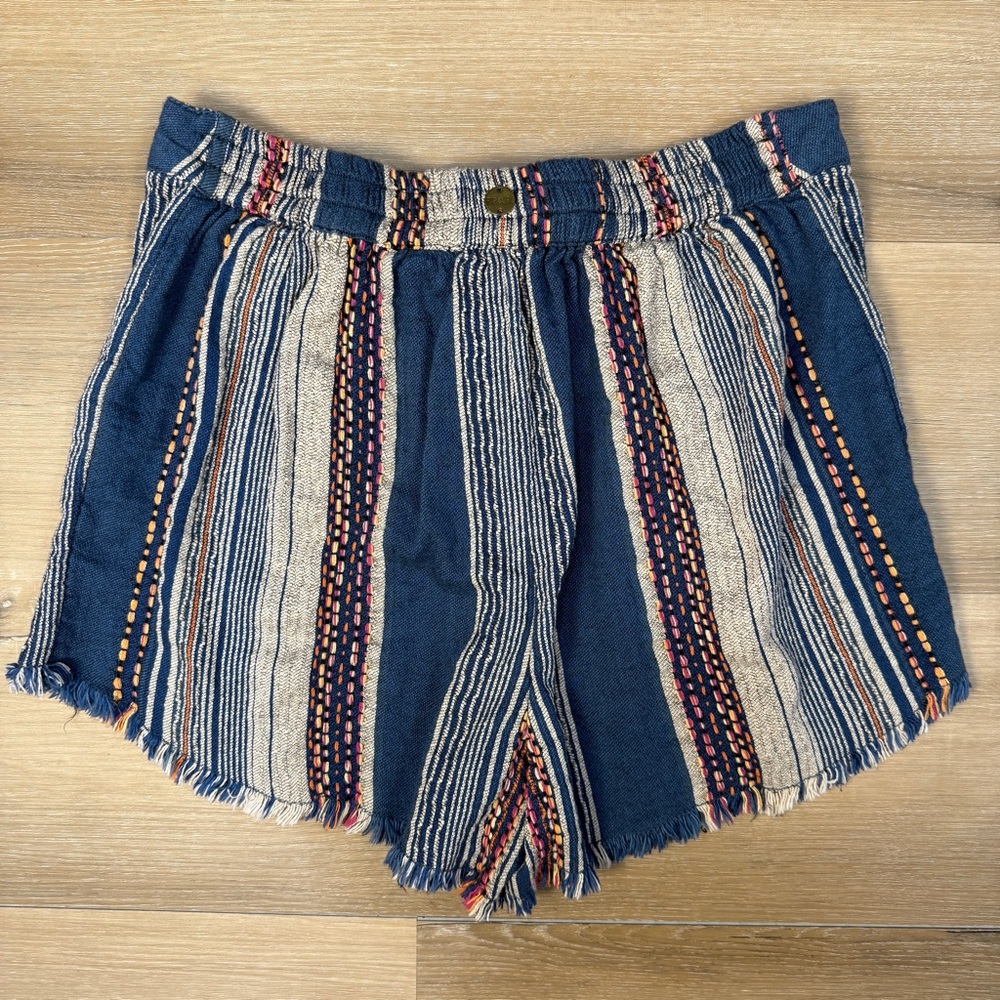 Rip Curl Blue and White High Waist Shorts - Picture 3 of 6